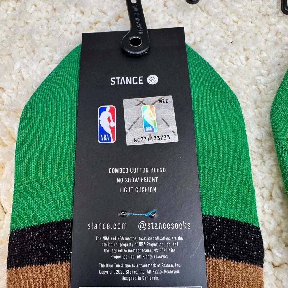 Stance NBA Boston Celtics No Show Socks Green Medium 2 Pairs New
